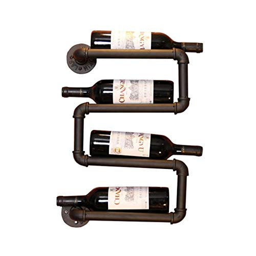 Soporte vintage para botellas de vino para montaje en pared miniatura 1