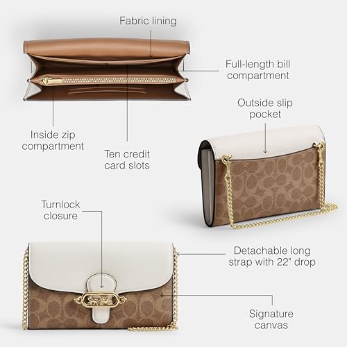 Image of Coach Women's Signature Elle Hardware Chain Crossbody
