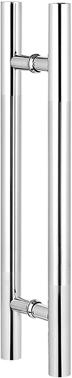 CWCQGH Door Handle Sliding Barn Door Handle Stainless Steel Modern Push-Pull Lever Handle Double Sided H Shape,Silver-120Cm/47Inch
