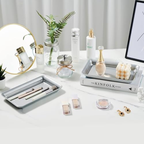 image for SheeChung Vintage Farmhouse Decor Metal Vanity Tray (1 Pack),Counterto