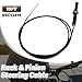 FQRANBO SSC13419 19FT Mechanical Rack & Pinion Steering Cable, Back Mount Rack Single Cable Compatible with Seastar SH5210P, SH5230P, SB39526P, SB39544P (NFB), Fits for SS14115 SS15115