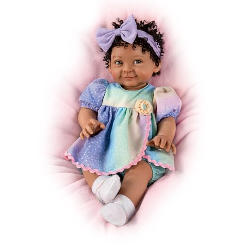 The Ashton-Drake Galleries Perfect in Every Way Reborn Baby Doll, 20 Inches, Hand-Painted Features, RealTouch Vinyl Skin, Pink Dress
