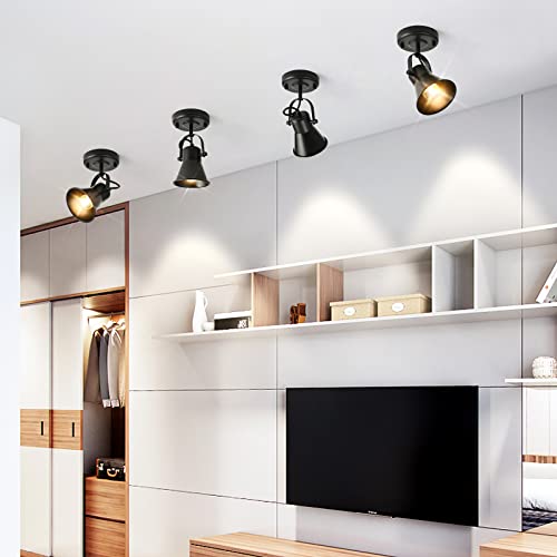 Image of Track Light Modern Ceiling Spot Lighting Indoor, Adjustable Wall Mount Accent Light,for Bedroom Living Room Hallway Kitchen Painting(2 Pack)