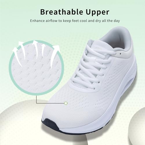 Image of Wide Toe Box Shoes Women Arch Support Walking Sneakers Orthotic Tennis Shoes for Plantar Fasciitis Bunions