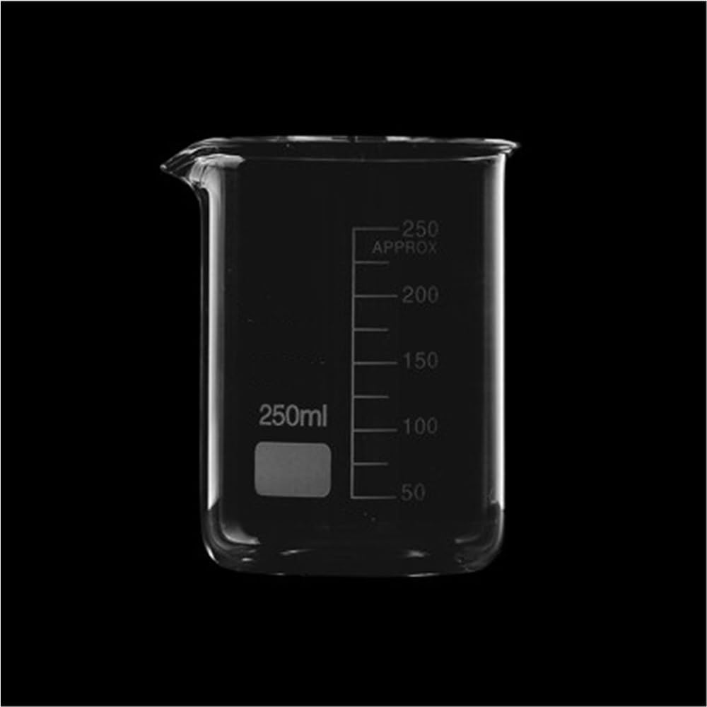 Set Becher Vetro Borosilicato Laboratorio, Contenitori Vetreria Scientifica | Attrezzatura per esperimenti di laboratorio 5/10/25/50/100/200/300/500/800/1000ml(3)