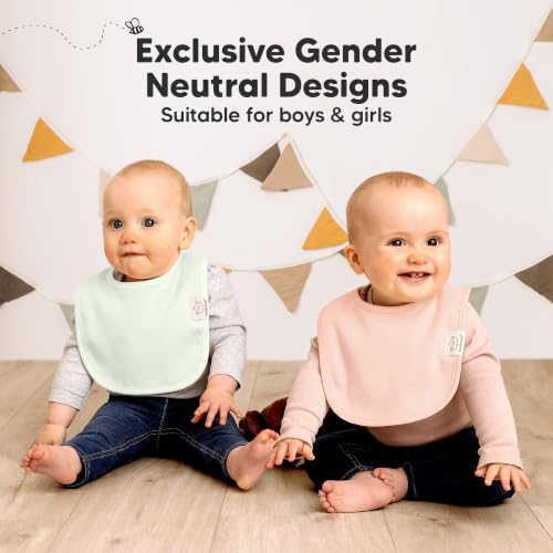 Image of KeaBabies 8-Pack Organic Baby Bibs for Drooling and Teething (Dew) | Soft Cotton Bibs for Baby Girl, Boy, Extra Absorbent, Easy to Clean & Put On, Toddler, Newborn, Infant 0-24 Months
