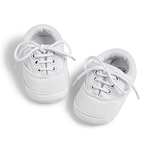Image of Infant Baby Boys Girls Canvas Sneaker Toddler Slip On Anti Skid Newborn First Walkers Candy Shoes for 0-18 Months