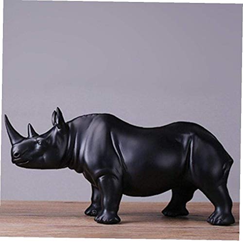 Rhinocéros noir géométrique : l'atout charme d'un salon moderne chic