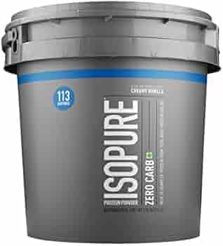 Isopure Zero Carb 100% Whey Protein Isolate Powder - 7.5 lbs, 3.4 kg (Creamy Vanilla), 25g Protein per serve, Lactose-Free, Gluten-Free, Vegetarian protein for Men & Women.