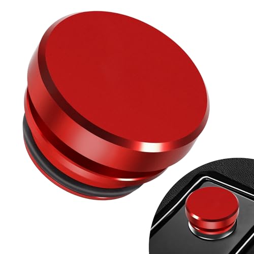 Image of Car Cigarette Lighter Plug Cover, Car Cigarette Lighter Dust Covers, Aluminum Alloy Cigarette Lighter Socket Cover Cap, Waterproof Plug Decoration Cover for Most Cars SUVs Trucks