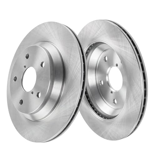 Image of Detroit Axle - Rear Brake Kit for 2019 2020 2021 2022 2023 | Subaru Crosstrek w / Electric Parking Brake, Disc Brake Rotors Ceramic Brake Pads w / Hardware Replacement 11.22 inch inch Rotors