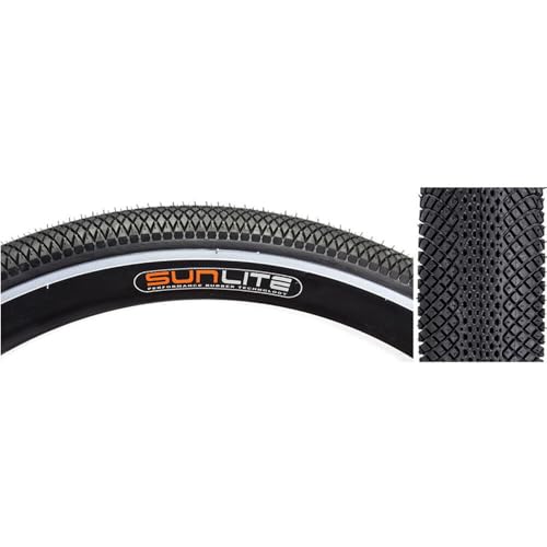 Sunlite Crusher Cruiser Tire, 26 x 3.5, Black/White Stripe