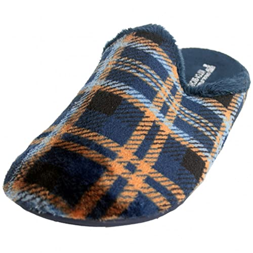 Chaussures de maison Vulcabicha 801 chausson homme femme bleu marine 40