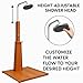 Ergode Outdoor Shower Eucalyptus Wood and Steel - Durable, Height-Adjustable, Free-Standing Garden and Pool Shower