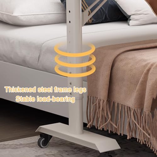 Scrivania da letto con cassetto, scrivania da ufficio, per casa/ospedale, con rotazione a 360°, scrivania da ufficio mobile, altezza regolabile