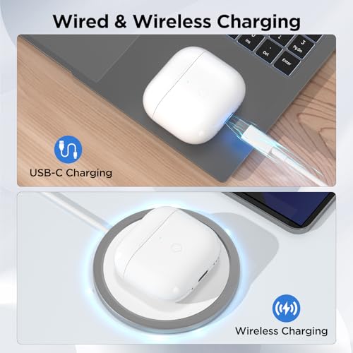 Image of Wireless Charging Case for Airpods 4th Generation with USB-C Port, Replacement Charger Cases Compatible with AirPod 4 Gen, Air Pod 4th Type-C Charger with Pairing Sync Function (Only Case)