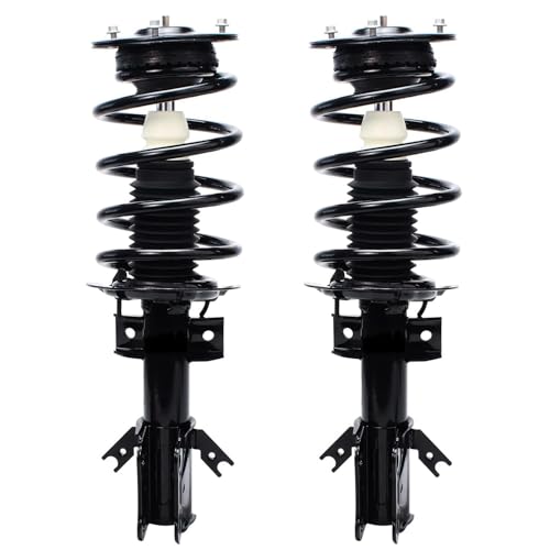 Image of Detroit Axle - FWD Front 12pc Suspension Kit for 2013-2020 Ford Fusion, Struts w /Coil Spring Tie Rods Rear Shock Absorbers Front and Rear Sway Bars 2014 2015 2016 2017 2018 2019 Replacement