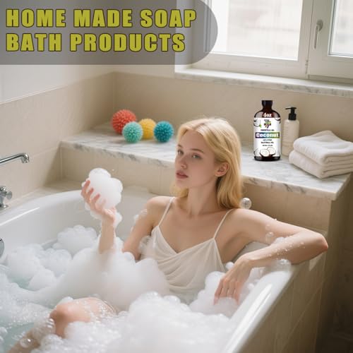 Image of Coconut Essential Oil for Diffuser Massage Soap, Coconut Oil 4 fl oz