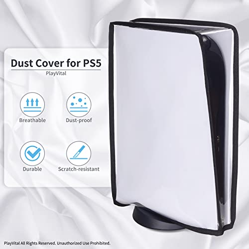 Image of PlayVital Transparent Dust Cover for ps5, Waterproof Dust Guard, Anti Scratch Dust Proof Cover Sleeve for ps5 Console Digital Edition & Disc Edition