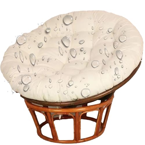 Coussin pour Fauteuil Papasan Doux Épais Coussin pour Loveuse Fauteuil Rond Impermeable, Aocase, 120*120cm