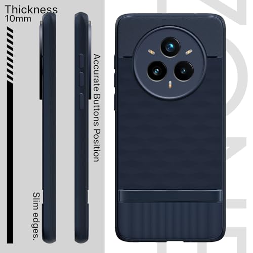 Image of Pikkme Back Cover for Realme 14 Pro 5G Camera Protection 3D Hexa Cube Design Silicone Protective Bumper Case (Blue)