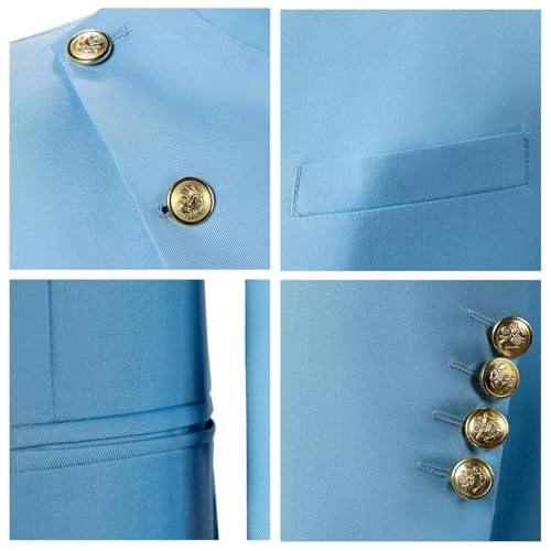 Suits for Men 2 Piece Slim Fit Single Breasted Groomsman Suit for Men Formal Business Party Blazer4