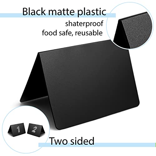 Set Of 10 Double-Sided Small Chalkboard Signs 3X4 Inches - Food Signs For Party Buffet, Mini Chalkboard Sign, Food Display Card, Tabletop Chalkboards For Kitchen, Standing Menu Boards For Wedding #TOP5