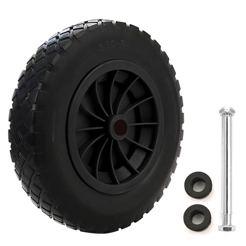 14" Wheelbarrow Wheel PU Puncture Proof Solid 3.50-8 Wheel Solid Tyre Rim Wheels Tyre Heavy Duty Replacement Tire for Garden Trolley Barrow Go Cart 1 14" Wheelbarrow Wheel PU Puncture Proof Solid 3.50-8 Wheel Solid Tyre Rim Wheels Tyre Heavy Duty Replacement Tire for Garden Trolley Barrow Go Cart