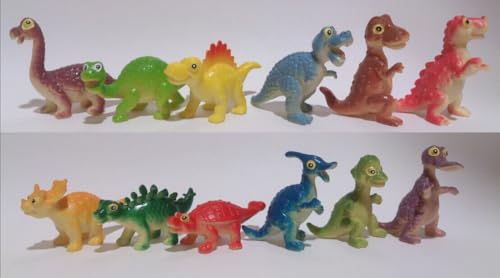 Image of Small Kids Sea & Wild Animal Toys Sets for Fun, Educational, Spark Imagination and Learning (Multi Choice Sets) (Funny Dinosaur) 12pcs