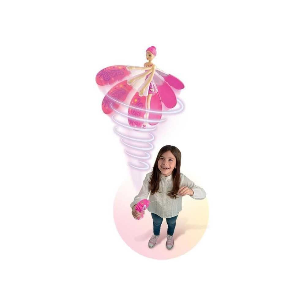 Lansay - SKY DANCERS - Pretty Poppy - Magiczna latająca lalka dla dzieci w wieku od 6 lat - Lalka wróżki 18 cm - Leci z wyrzutnią bez baterii - Zaskocz swoje dzieci - Pomysł na prezent urodzinowy