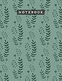  Notebook British Racing Green Color Flowers Leaf Floral Pattern Background Cover: Daily, 21.59 x 27.94 cm, Mom, 110 Pages, A4, Daily Journal, Monthly, 8.5 x 11 inch, Teacher, Planning