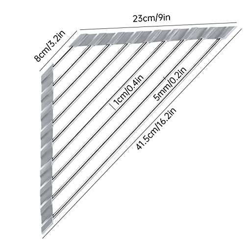 Tomorotec Triangle Roll-Up Dish Drying Rack For Sink Corner Small Foldable Stainless Steel Over The Sink Multipurpose Kitchen Drainer Caddy Organizer Storage Space Saver Shelf Holder (Gray) #TOP7