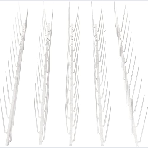 Bird Blinder Plastic Bird Spikes - Polycarbonate Deterrent for Pigeons and Other Small Birds - Bird Nest Prevention, Bird Repellent Outdoor Devices (16 Foot Coverage)