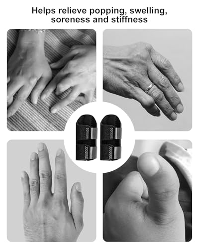Image of Finger Splints, Trigger Finger Brace, 3PCS, 3 Sizes, Black