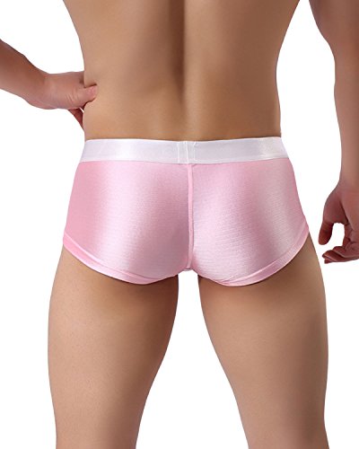 sandbank Men's Sexy Solid Nylon Pouch Boxer Brief Underwear Panties Underpants3