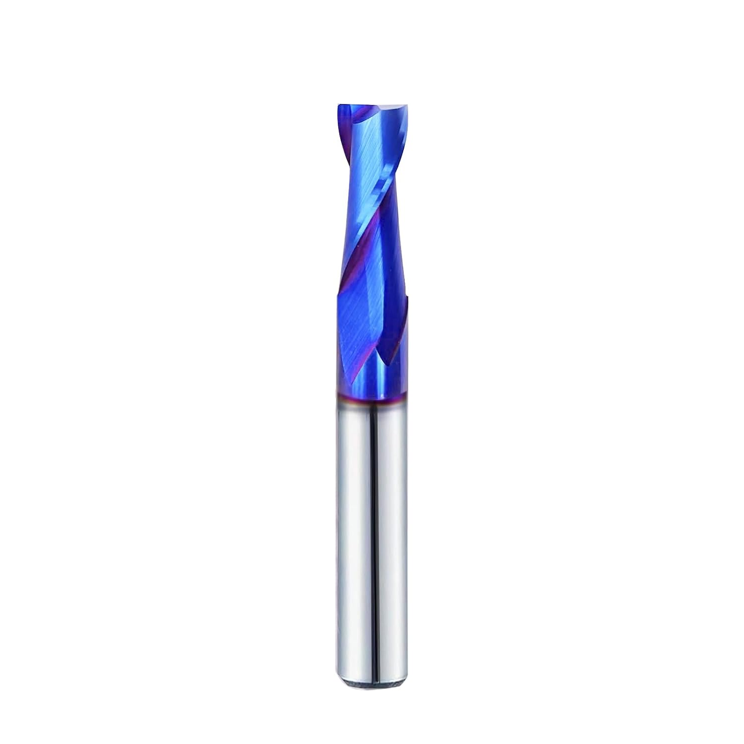 Extra Long 4 Inch Upcut Spiral Router Bit 1/4 Inch Shank, 2 Inch Cutting Length 1/4 Inch Cutting Diameter, Solid Carbide with NACO Coating CNC Router Bits End Mill for Wood Cut, Trimming, Carving