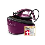 Tefal Express Vision, leistungsstarker 6,9-Bar-Druck, Dampfstoß: 480g/Min., Smart Temp-Technologie, LED Beleuchtung, abnehmbarer Kalk-Kollektor, Eco-Modus, 1,8 L Wassertank, lila/schwarz, SV8152