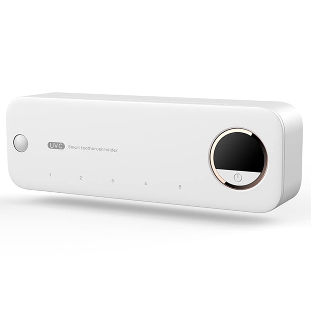Sterilizzatore di stoccaggio dello spazzolino da denti UV Porta spazzolino da denti ricaricabile Montaggio a parete con display a LED Accessori da bagno