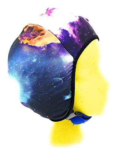 Wrestling Hair Cap - Over The Headgear Style - Multicolored Galaxy (Black Trim)
