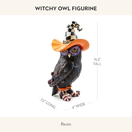 Image of MACKENZIE-CHILDS Resin Witchy Owl Figurine
