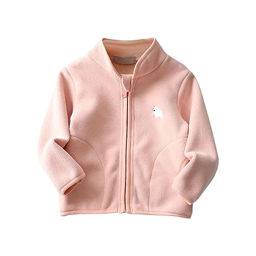 𝗣olar Fleece Jacket for Kids Zip Lightweight Thick Long Sleeve Outwear Soft Windproof Coat with Pocket