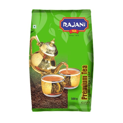 Image of RAJANI Premium Broken Tea Powder (500gm), Pure Assam CTC Process Kadak Chai Patti | Rich Flavoured Premium Black Tea Powder with Strong & Refreshing Aroma