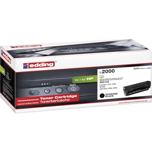 Cartouche de toner 2000 noir compatible HP Q2612 A Edding 18-2000 pour impression laser