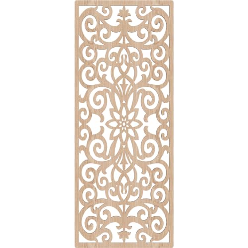 Image of 19 3 /8 inchW x 49 3 /8 inchH x 3 /8 inchT Buel Decorative Fretwork Wood Wall Panels, Red Oak