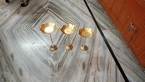 Diwali Gift Candle Holder Urli set/uruli/urli set/urli with stand/urli stand/urli bowl - Candle Holder Event/wedding/Diwali/Christmas decoration-3 pc set (CandleHolder_Taj)