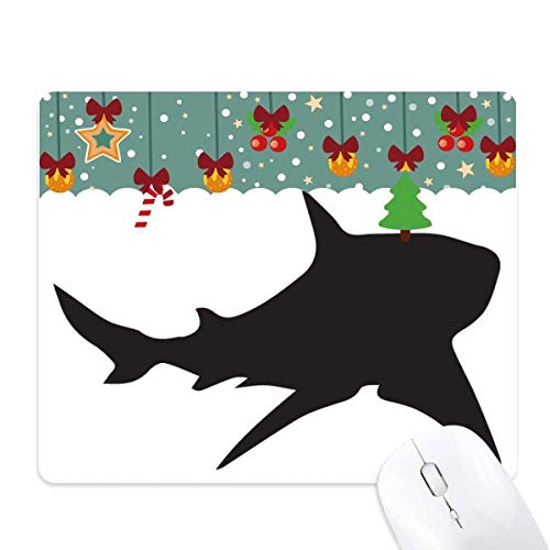 Mouse pad de tiburón negro, el regalo de Navidad ideal para juego y oficina