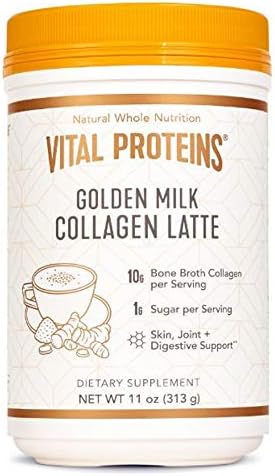 Vital Proteins Collagen Powder Latte! Skin, Joint and Digestive Support! Organic Grass Fed and Pasture-Raised! Gluten Free and Dairy Free! Choose Your Healthy Collagen Latte! (Golden Milk)
