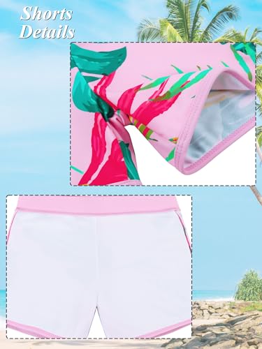 Image of BAOHULU Girls Rash Guard Swimsuit 2 Pieces Long Sleeve Bathing Suit UPF 50+ Quick Dry Beach Swimwear Size 3-14 Years