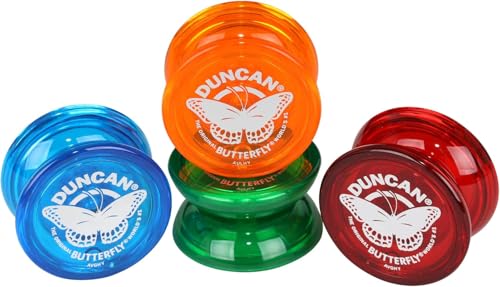 duncan toys butterfly yo-yo beginner yo-yo with string steel axle and plastic body blue