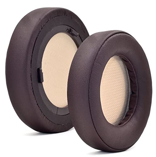 Yaowanguan Coussinets d'oreille pour Casques de Jeu sans Fil Corsair Virtuoso RGB SE - Coussinets de Remplacement en Mousse à mémoire de Forme en Cuir protéiné Coussins Oreillettes(Marron) Cover